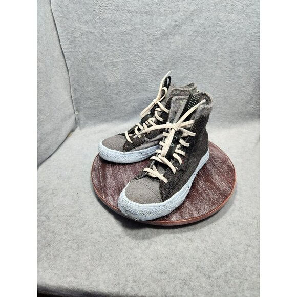 Converse Chuck Taylor All Star High-Top Sneakers Gray & Black Size 6.5 renew - Picture 9 of 14
